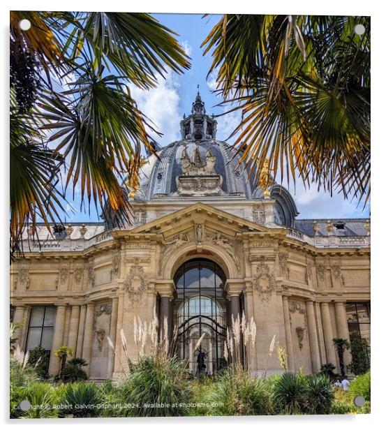Petit Palais Museum, Paris Architecture Acrylic by Robert Galvin-Oliphant