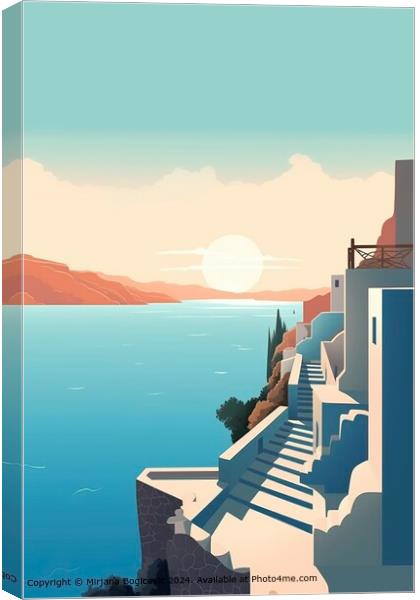 Santorini Island, Greece Travel Canvas Print by Mirjana Bogicevic