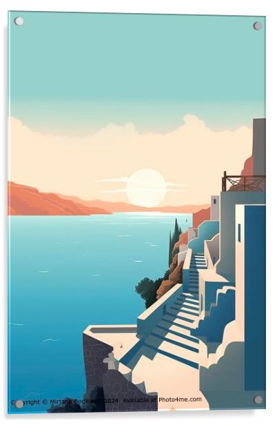 Santorini Island, Greece Travel Acrylic by Mirjana Bogicevic