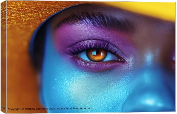 Close Up Portrait of a Womans Eye Canvas Print by Mirjana Bogicevic