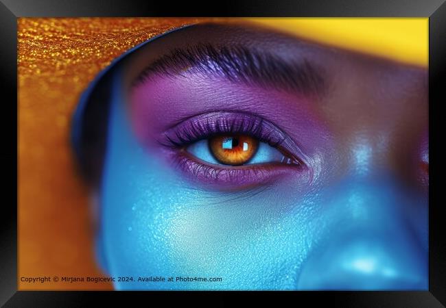 Close Up Portrait of a Womans Eye Framed Print by Mirjana Bogicevic