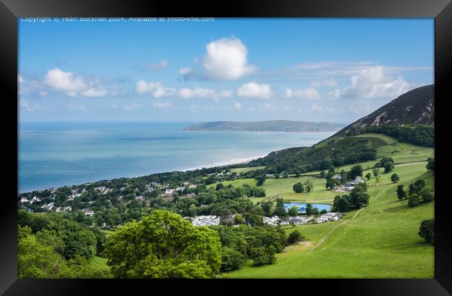 View Above Penmaenmawr on North Wales Coast  Framed Print by Pearl Bucknall