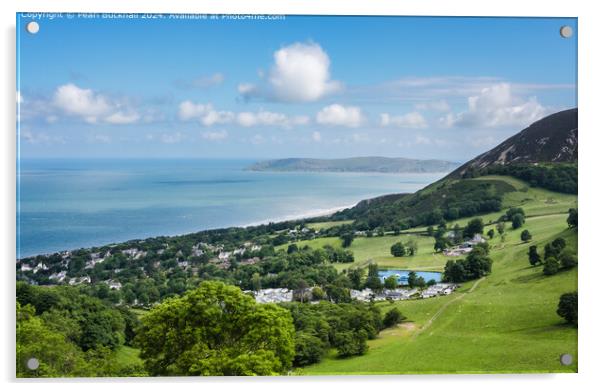 View Above Penmaenmawr on North Wales Coast  Acrylic by Pearl Bucknall