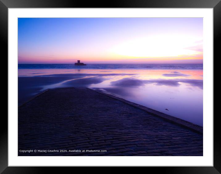 Twilight by the Sea Framed Mounted Print by Maciej Czuchra