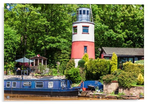 Monton Lighthouse by Bridgewater Canal Acrylic by Stephen Chadbond