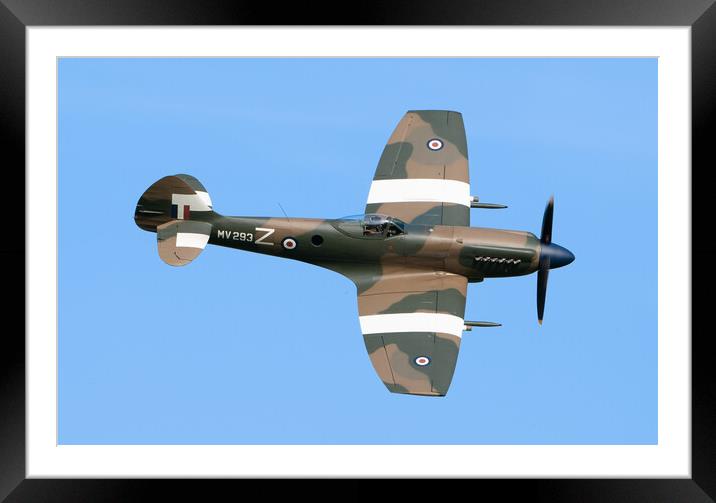 Spitfire Flying Skyward Framed Mounted Print by Stephen Ward