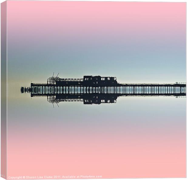 Pier Reflections Canvas Print by Sharon Lisa Clarke