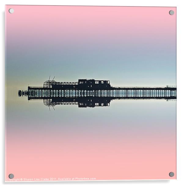 Pier Reflections Acrylic by Sharon Lisa Clarke