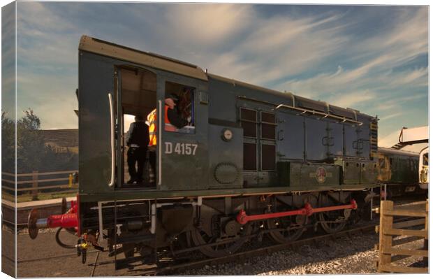 Gronk D4157 at Furnace  Sidings Canvas Print by Steve Purnell