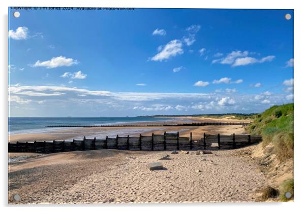 Blyth Beach in Northumberland Acrylic by Jim Jones