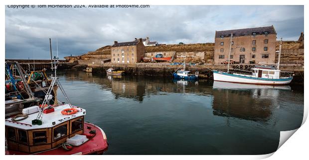 Burghead Harbour Nautical Scene Print by Tom McPherson