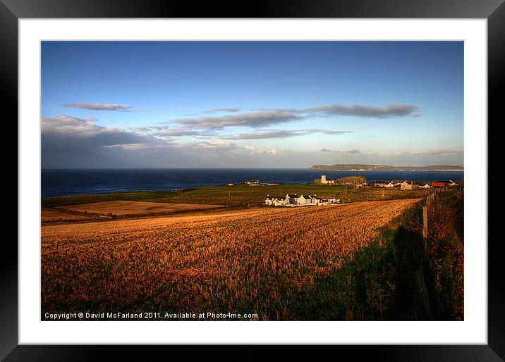 Evening light at Ballintoy Framed Mounted Print by David McFarland