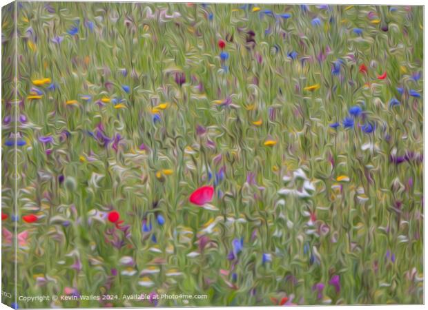 Wildflower meadow Canvas Print by Kevin Wailes