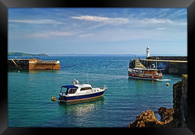 Mevagissey Harbour  Framed Print by Darren Galpin