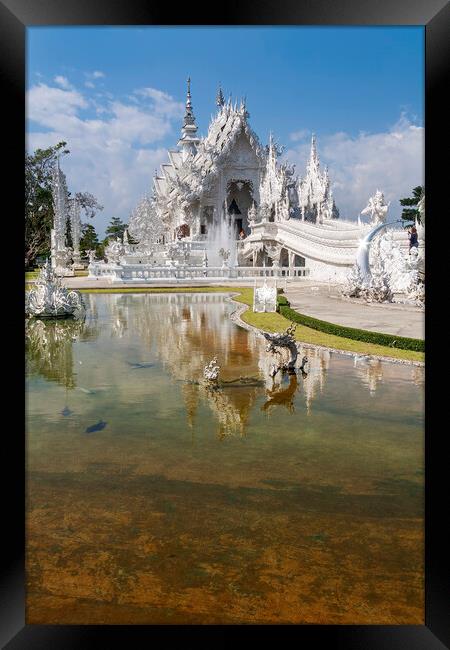 Wat Rong Khun Reflections Framed Print by Kevin Hellon