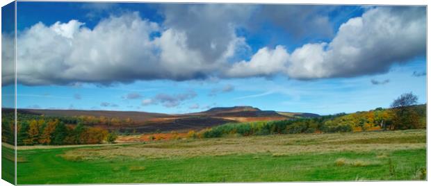 Carl Wark Panorama  Canvas Print by Alison Chambers