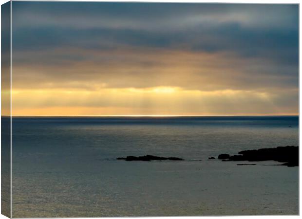 Gwithian Beach Cornish Sunset Canvas Print by Beryl Curran