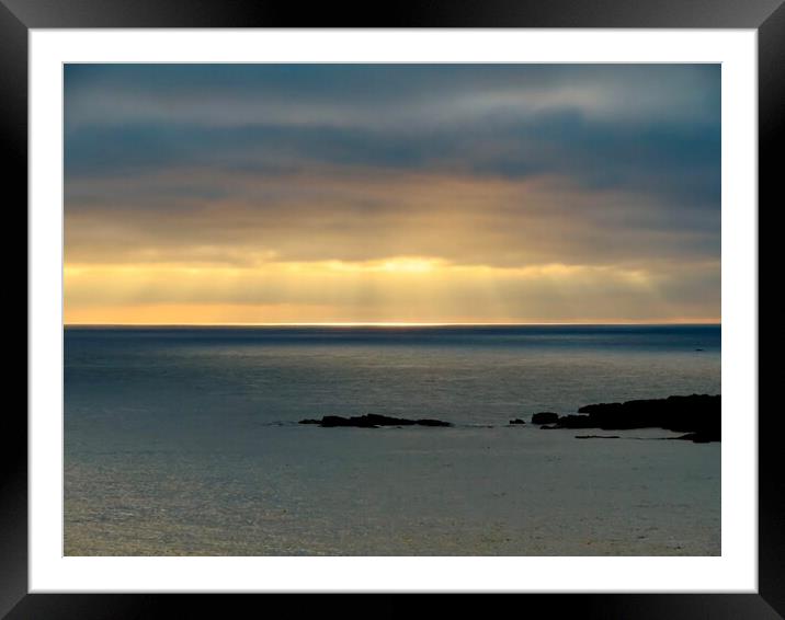 Gwithian Beach Cornish Sunset Framed Mounted Print by Beryl Curran