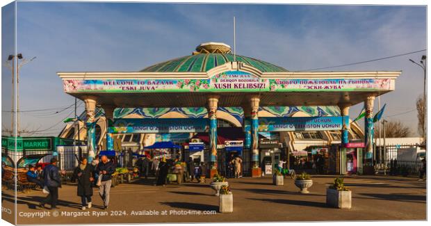 Chorsu Bazaar Tashkent Canvas Print by Margaret Ryan