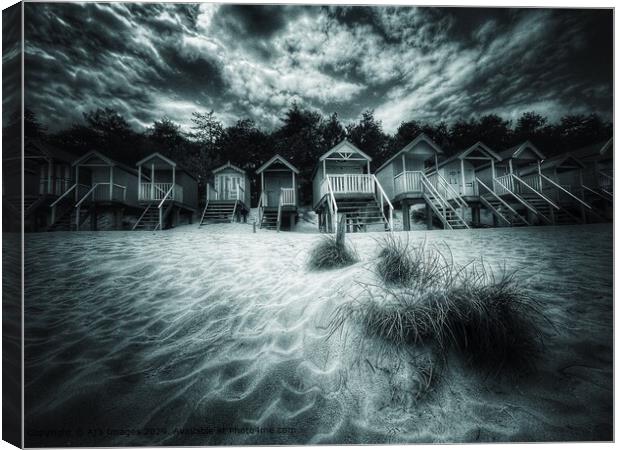 Wells-next-the-Sea Beach Huts Canvas Print by Aj’s Images