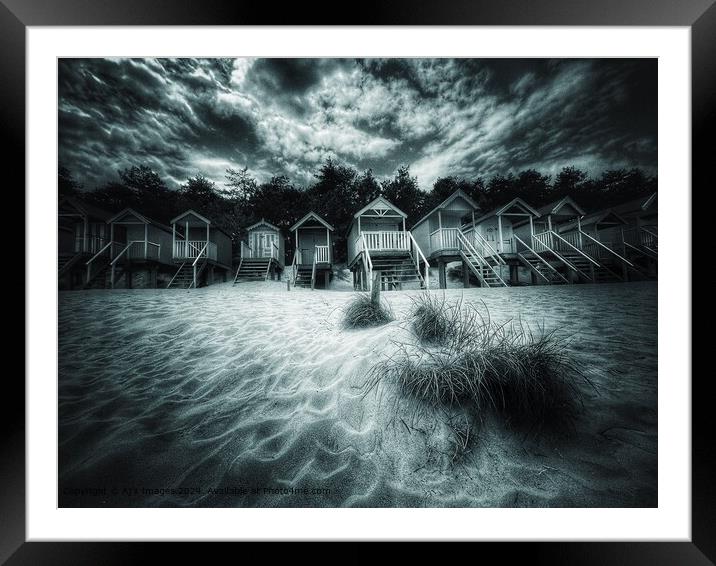 Wells-next-the-Sea Beach Huts Framed Mounted Print by Aj’s Images