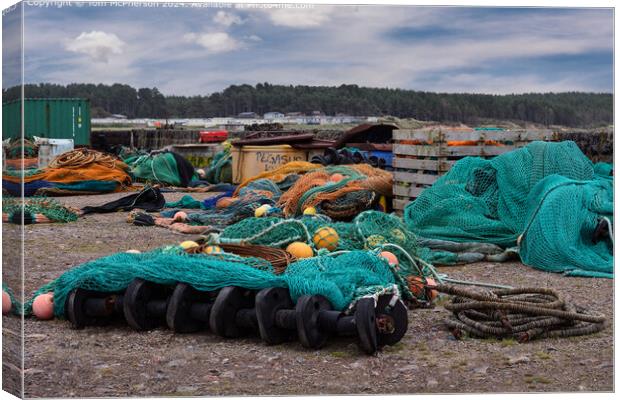 Harbour Nets Creels Buoys Canvas Print by Tom McPherson