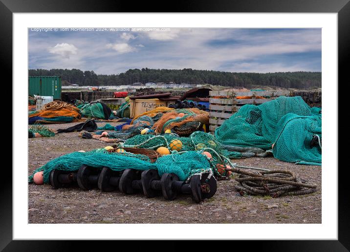 Harbour Nets Creels Buoys Framed Mounted Print by Tom McPherson