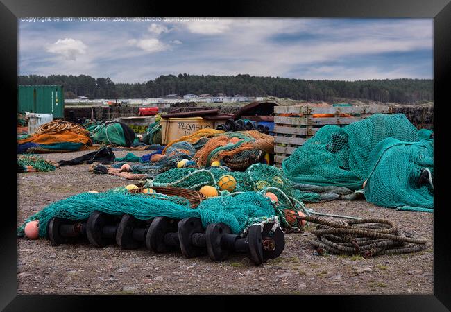 Harbour Nets Creels Buoys Framed Print by Tom McPherson