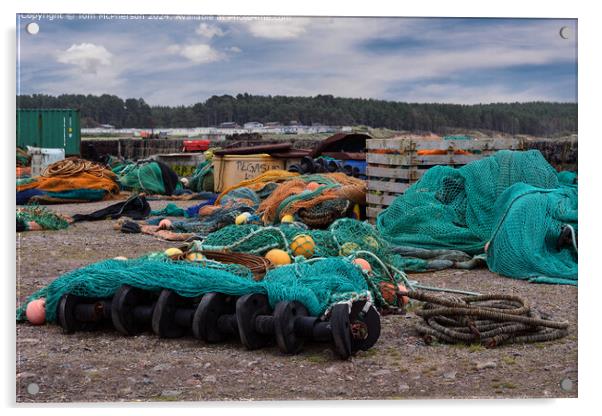 Harbour Nets Creels Buoys Acrylic by Tom McPherson