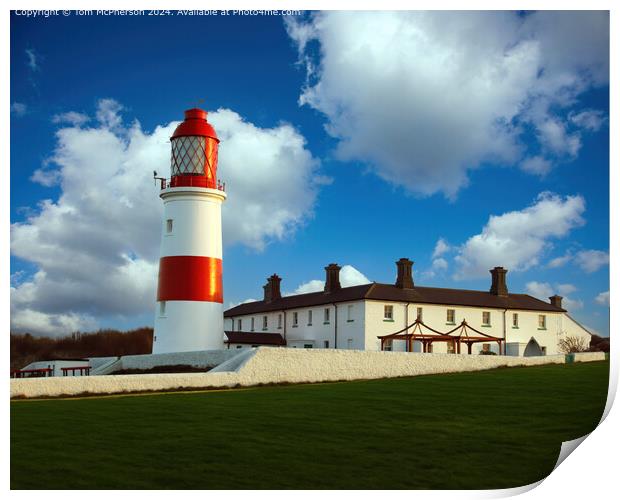 Souter Lighthouse Nautical View Print by Tom McPherson