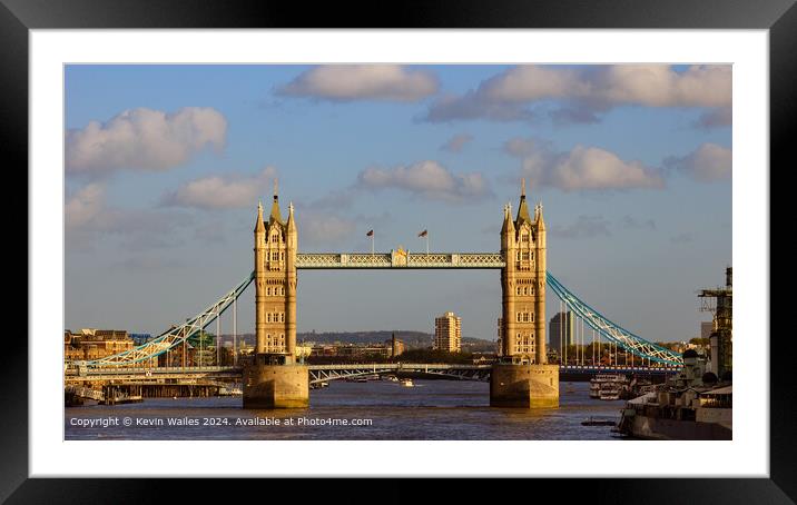 Tower Bridge London Landscape Framed Mounted Print by Kevin Wailes
