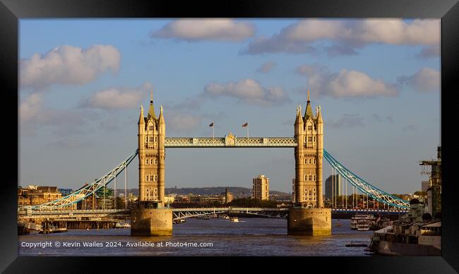 Tower Bridge London Landscape Framed Print by Kevin Wailes