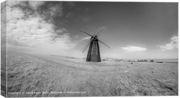 Rottingdean Windmill Panorama Canvas Print by David Pyatt