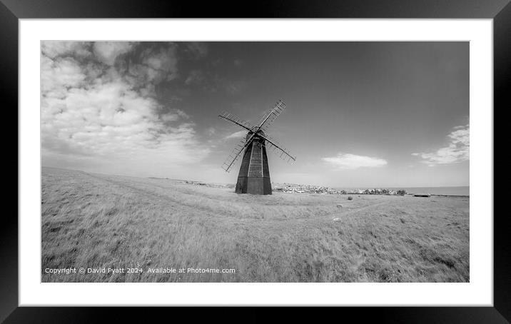 Rottingdean Windmill Panorama Framed Mounted Print by David Pyatt