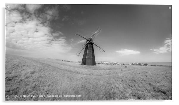 Rottingdean Windmill Panorama Acrylic by David Pyatt