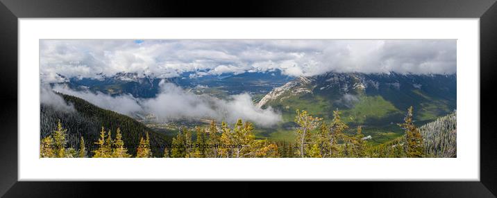 Sulfur Mountain Breaking Cloud Landscape Framed Mounted Print by Richard Morgan