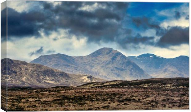 GLENCOE SCOTLAND Mountain Cloud Landscape Canvas Print by dale rys (LP)