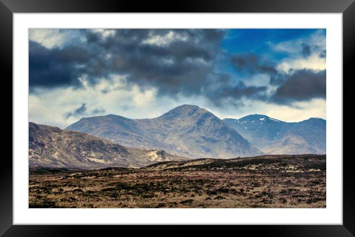 GLENCOE SCOTLAND Mountain Cloud Landscape Framed Mounted Print by dale rys (LP)