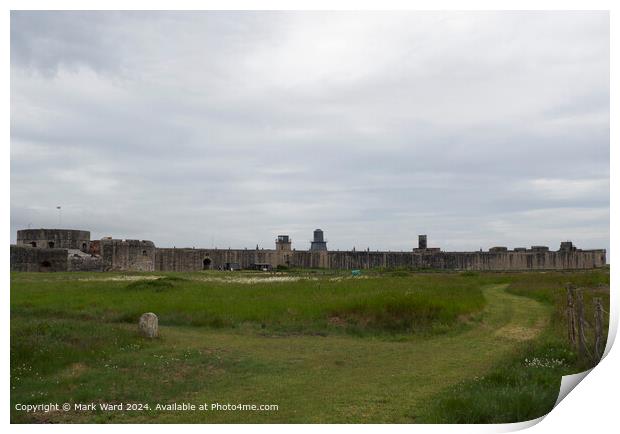 Hurst Castle  in Hampshire Print by Mark Ward