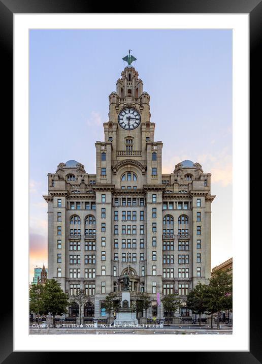Royal Liver Building Liverpool Framed Mounted Print by Jim Monk