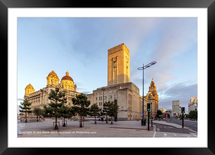 Pier Head Architecture Liverpool  Framed Mounted Print by Jim Monk