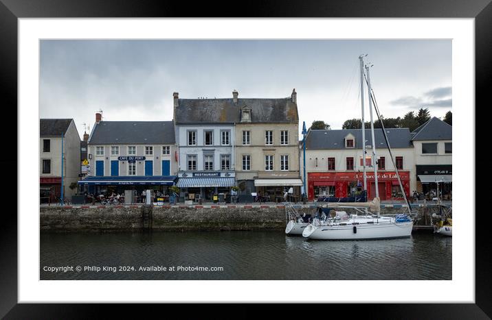 Port-en-Bessin Harbour, Normandy Framed Mounted Print by Philip King