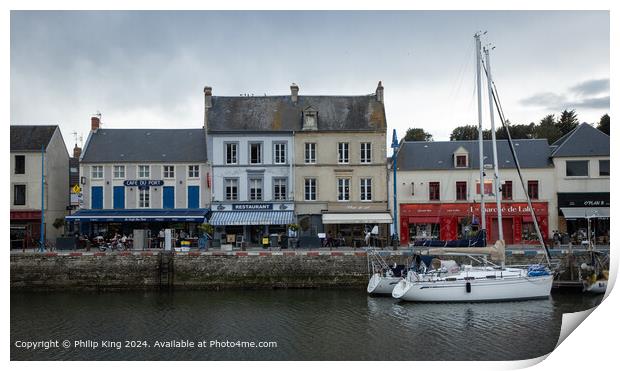 Port-en-Bessin Harbour, Normandy Print by Philip King