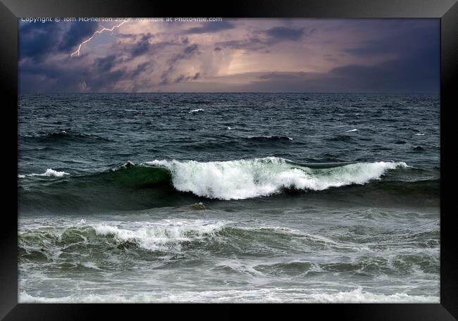 Stormy Moray Firth Seascape Framed Print by Tom McPherson