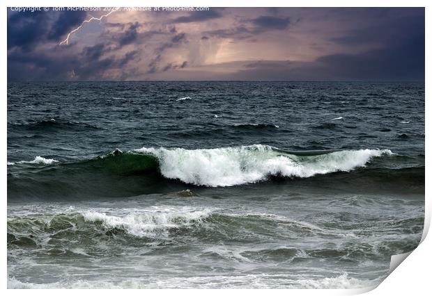 Stormy Moray Firth Seascape Print by Tom McPherson