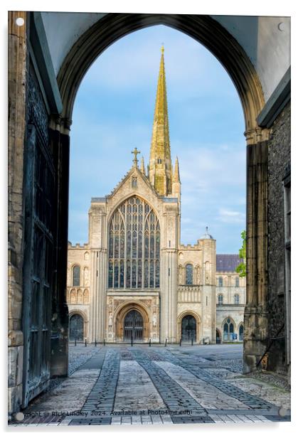 Norwich Cathedral Architecture Acrylic by Rick Lindley