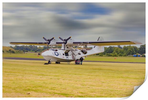 Catalina Airplane in Cosford Air Show 2024 Print by Glen Allen