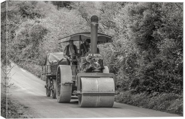 Vintage steam roller Canvas Print by Alan Tunnicliffe