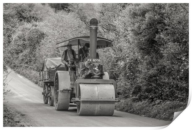 Vintage steam roller Print by Alan Tunnicliffe