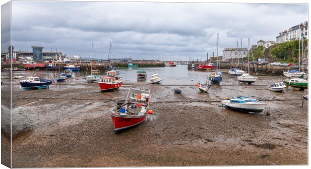 Brixham Harbour  Canvas Print by Alan Tunnicliffe